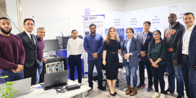 Some of the attendees at the Flexi-DAS Project Closing Event. 
L-R: Marvin Kelly (Software Engineer Innovation, AWTG), Dr. Mohsen Khalily (Flexi-DAS Technical Lead, UoS), Ayan Ghosh ( DSIT), Dipesh Jagatia (DSIT), Michael Leon (DSIT), Dr. Shadi Danesh (Research Fellow, UoS), Dr. Sanaz Soltani (Flexi-DAS Project Manager, AWTG), Ian Vernon (COO, AWTG), Anjali Nair (O-RAN Expert, AWTG), Shehu Isah (Network and Security Engineer, AWTG), Abbey Alidoosti (CEO, AWTG).
